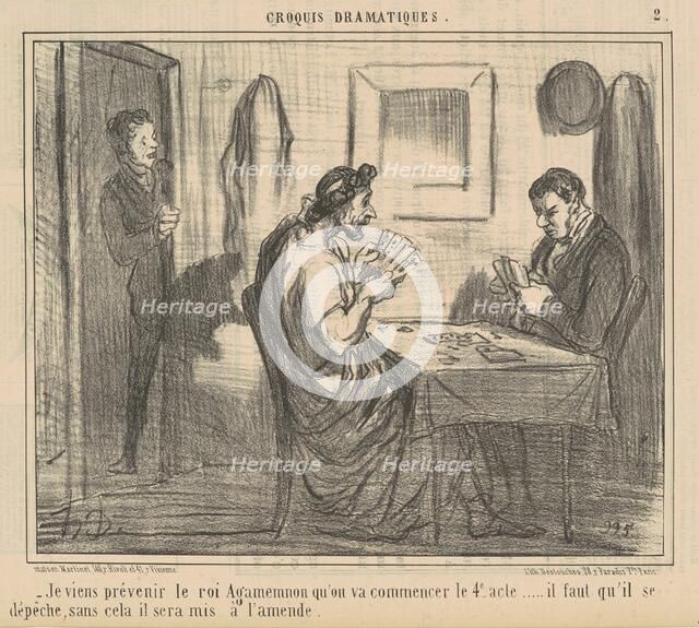 Je viens prévenir le roi Agamemnon ..., 19th century. Creator: Honore Daumier.
