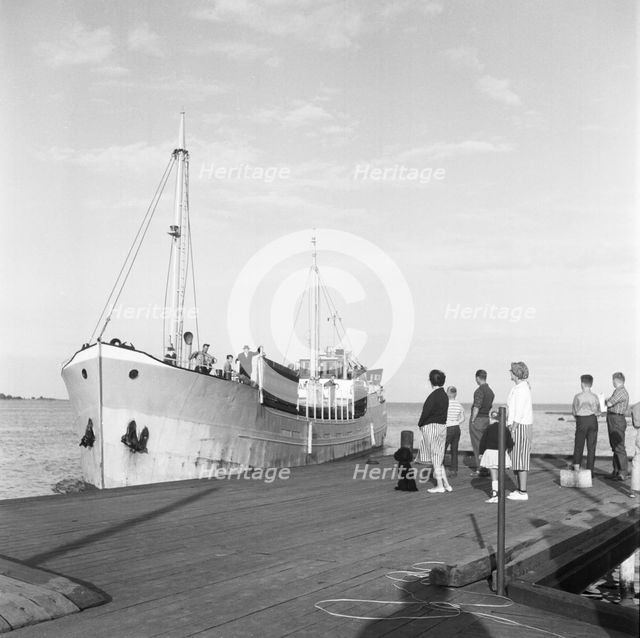 Jetty in Monsteras, Kalmarsund, Smaland, Sweden, 1966. Creator: Unknown.