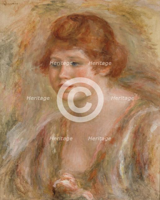 Jeune femme à la rose, between 1918 and 1919. Creator: Pierre-Auguste Renoir.