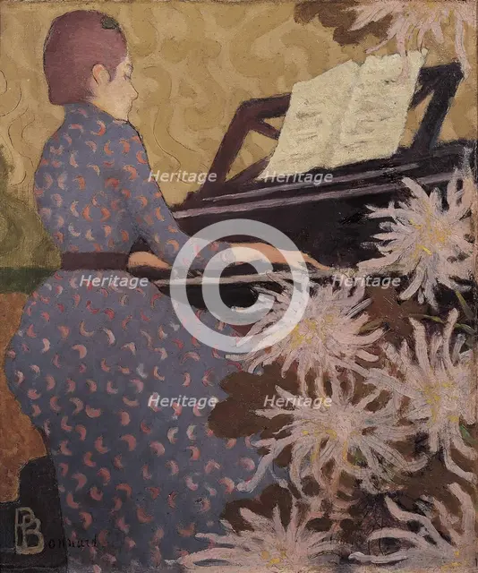 Jeune Femme au piano (Andrée Bonnard), 1891. Creator: Bonnard, Pierre (1867-1947).