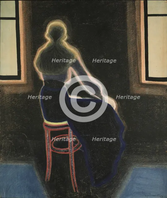 Jeune Femme sur un tabouret , 1909.