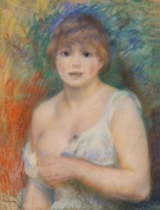 Jeune femme retenant sa chemise, 1879-1880. Creator: Pierre-Auguste Renoir