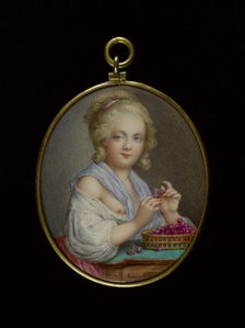Jeune fille au panier de cerises, between 1770 and 1790. Creator: Ecole Francaise