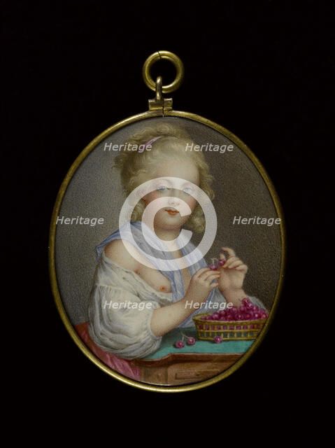 Jeune fille au panier de cerises, between 1770 and 1790. Creator: Ecole Francaise.