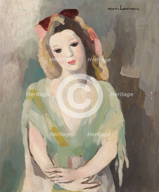 Jeune fille aux mains croisées. Creator: Marie Laurencin.