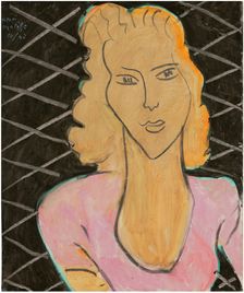 Jeune fille en robe rose (Young girl in a pink dress), 1942. Creator: Henri Matisse