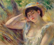 Jeune fille endormie (La dormeuse), 1880. Creator: Renoir, Pierre Auguste (1841-1919)