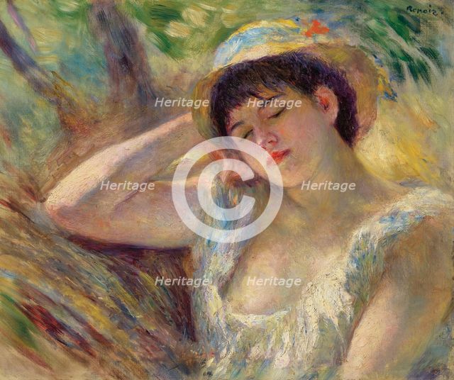 Jeune fille endormie (La dormeuse), 1880. Creator: Renoir, Pierre Auguste (1841-1919).