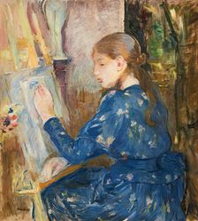 Jeune fille écrivant, 1891. Creator: Morisot, Berthe (1841-1895)