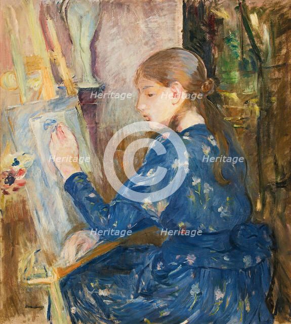 Jeune fille écrivant, 1891. Creator: Morisot, Berthe (1841-1895).