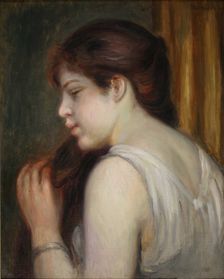 Jeune fille se peignant (Young girl combing her hair), c1892. Creator: Renoir, Pierre Auguste (1841-1919)