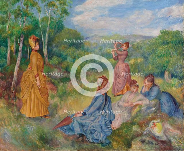 Jeunes filles jouant au volant, c1887. Creator: Renoir, Pierre Auguste (1841-1919).