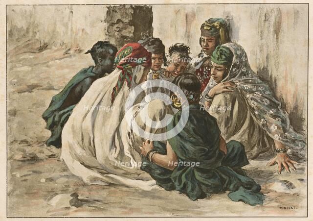 Jeux de Fillettes à Laghouat, 1899. Creator: Étienne Dinet (French, 1861-1929); Imprimerie Champenois.