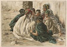 Jeux de Fillettes à Laghouat, 1899. Creator: Étienne Dinet (French, 1861-1929); Imprimerie Champenois