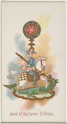 Jewel of the Garter, Great Britain, from the World's Decorations series (N30) for Allen & ..., 1890. Creator: Allen & Ginter