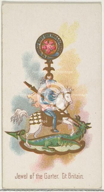 Jewel of the Garter, Great Britain, from the World's Decorations series (N30) for Allen & ..., 1890. Creator: Allen & Ginter.
