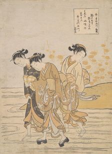 Jewel River at Ide (Ide no Tamagawa), ca. 1768., ca. 1768. Creator: Suzuki Harunobu
