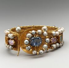 Jeweled Bracelet, Byzantine, 500-700. Creator: Unknown
