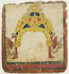 Jeweled Ritual Crown, from a Set of Initiation Cards (Tsakali), 14th/15th century. Creator: Unknown