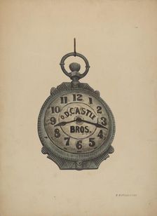 Jewelers Sign Watch, c. 1940. Creator: Paul Poffinbarger