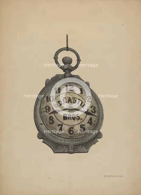 Jewelers Sign Watch, c. 1940. Creator: Paul Poffinbarger.