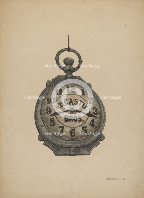 Jewelers Sign Watch, c. 1940. Creator: Paul Poffinbarger.