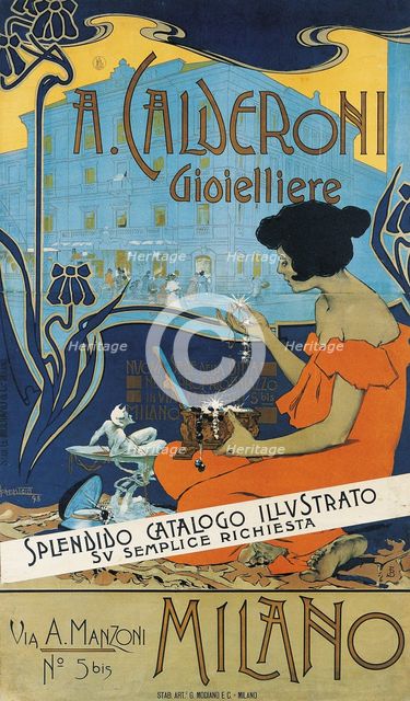 Jeweller A. Calderoni (A. Calderoni Gioielliere), Milano, 1898. Artist: Hohenstein, Adolfo (1854-1928)