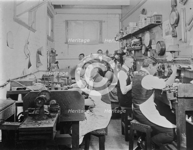 Jeweller's workshop, c1900s. Creator: Robert Augustus Henry L'Estrange.