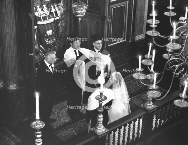 Jewish marriage ceremony, 1988. Creator: Sidney Harris.