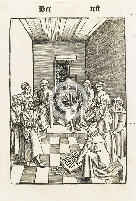 Jewish Oath (From the Laienspiegel, Augsburg), 1509. Artist: Tengler, Ulrich (ca 1441-1521/22)