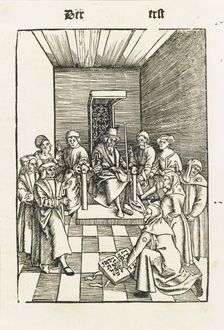 Jewish Oath (From the Laienspiegel, Augsburg), 1509. Artist: Tengler, Ulrich (ca 1441-1521/22)