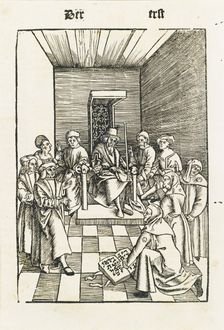 Jewish Oath (From the Laienspiegel, Augsburg). Artist: Tengler, Ulrich (ca 1441-1521)