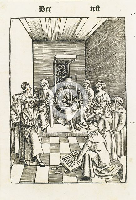 Jewish Oath (From the Laienspiegel, Augsburg). Artist: Tengler, Ulrich (ca 1441-1521)