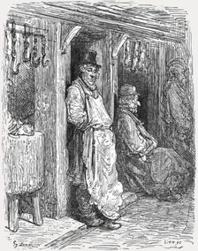 Jewish Butchers - Aldgate 1872. Creator: Gustave Doré