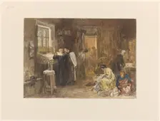 Jewish bankers, 1868. Creator: Charles Rochussen
