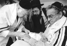 Jewish circumcision ritual, 21 July 2000. Creator: Unknown