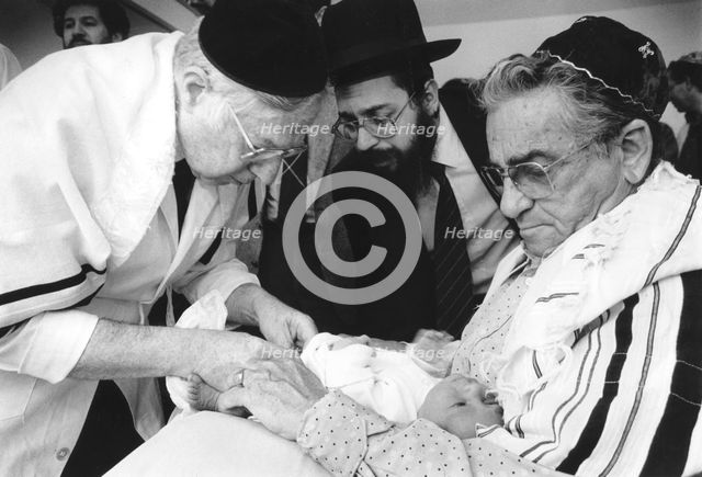 Jewish circumcision ritual, 21 July 2000. Creator: Unknown.