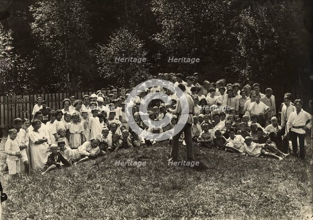 Jewish exemplary children's commune in Malakhovka near Moscow - General meeting..., 1921-1922. Creator: Unknown.