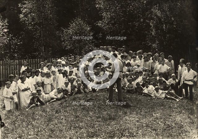 Jewish exemplary children's commune in Malakhovka near Moscow - General meeting..., 1921-1922. Creator: Unknown.