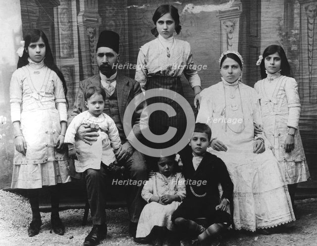 Jewish family in Baghdad, 1912. Creator: Unknown.