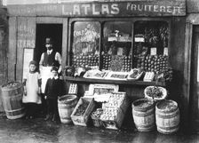 Jewish fruiterer, Manchester, c1900. Creator: Unknown