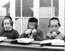 Jewish primary school children, c1980s? Creator: Sidney Harris