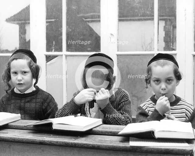 Jewish primary school children, c1980s? Creator: Sidney Harris.