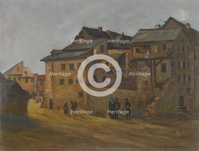 Jewish quarter in Krakow. Artist: Markowicz, Artur (1872-1934)