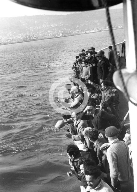 Jewish refugees arriving at Haifa, 1949. Creator: Unknown.