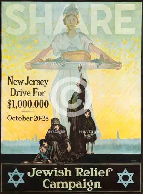 Jewish Relief Campaign, 1915. Creator: Burke; Alfred F. (1893-1936).