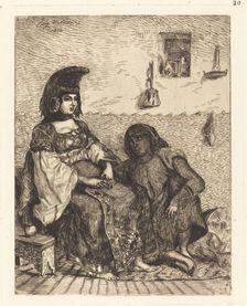 Jewish Woman of Algiers (Juive d'Alger), 1833. Creator: Eugene Delacroix