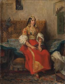 Jewish woman from Tangier in ceremonial dress, 1835. Creator: Delacroix, Eugène (1798-1863)