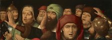 Jews and Roman soldiers. (Fragment of a Mocking of Christ), 15th century. Creator: Memling, Hans (1433/40-1494)