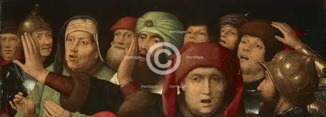 Jews and Roman soldiers. (Fragment of a Mocking of Christ), 15th century. Creator: Memling, Hans (1433/40-1494).